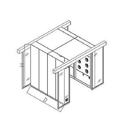 Fertigte vier Fracht Cleanroom-Luft-Dusche der Leute-120V besonders an