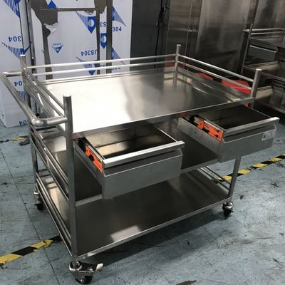 Hersteller Krankenhaus- oder Lebensmittelindustrie Edelstahlwagen zum leichten Schieben