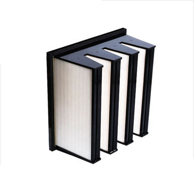 Plastikrahmen 900m3/H Bank-Luftfilter des Cleanroom-Luftfilter-/2 Abstand V